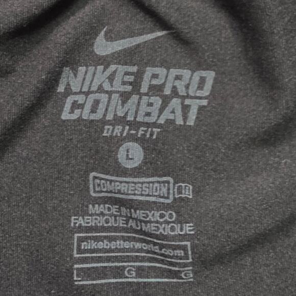 Nike Pro Combat Compression Shorts L Black Athletic - Picture 3 of 6